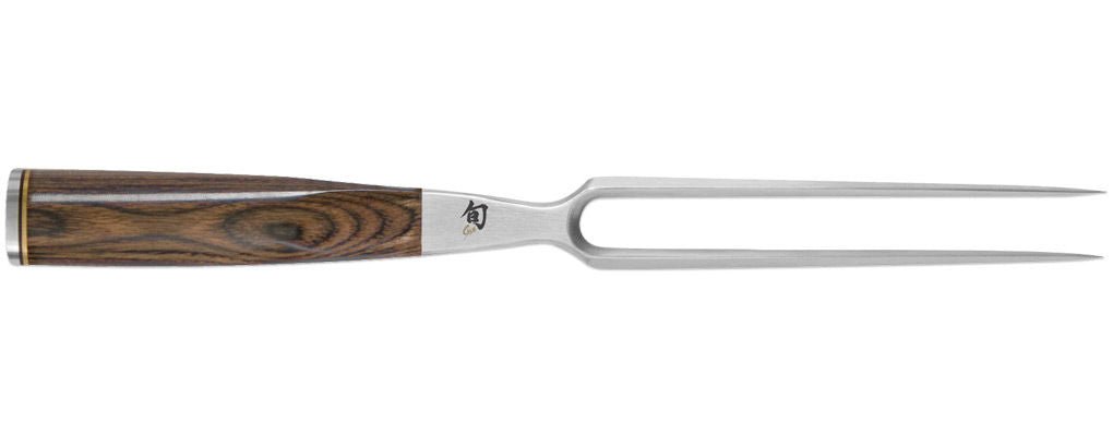 SHUN TDM0709 PREMIER 6 1/2 INCH KITCHEN FORK.MAKES SLICING AND SERVING EASIER - S&R KNIVES INC