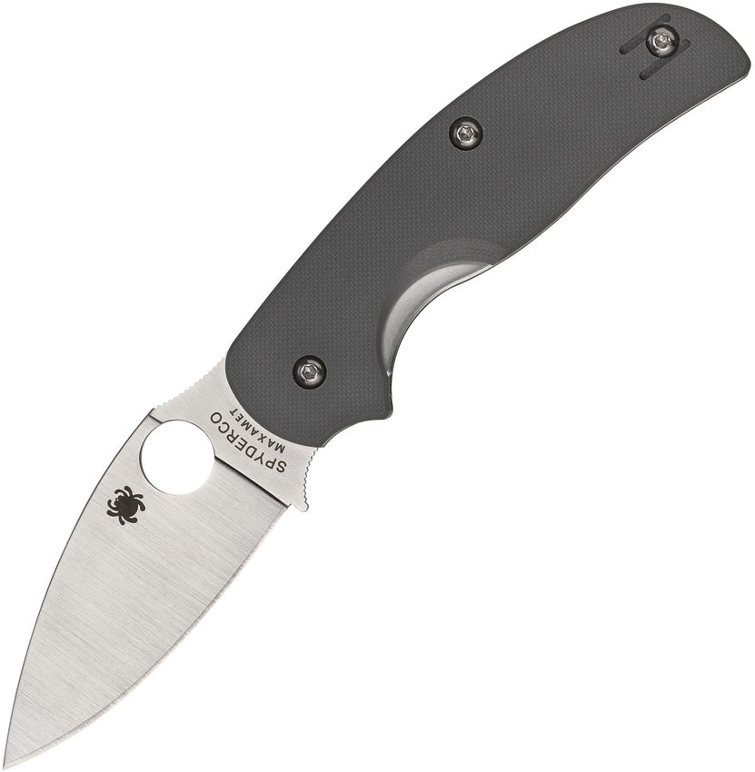 SPYDERCO C123GPGY SAGE 1 COOL GRAY G10 MAXAMET STEEL LINERLOCK FOLDING KNIFE. - S&R KNIVES INC