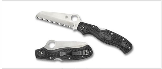 Spyderco c14sbk3 rescue 3 spyderedge black frn gen 3 folding knife. - S&R KNIVES INC