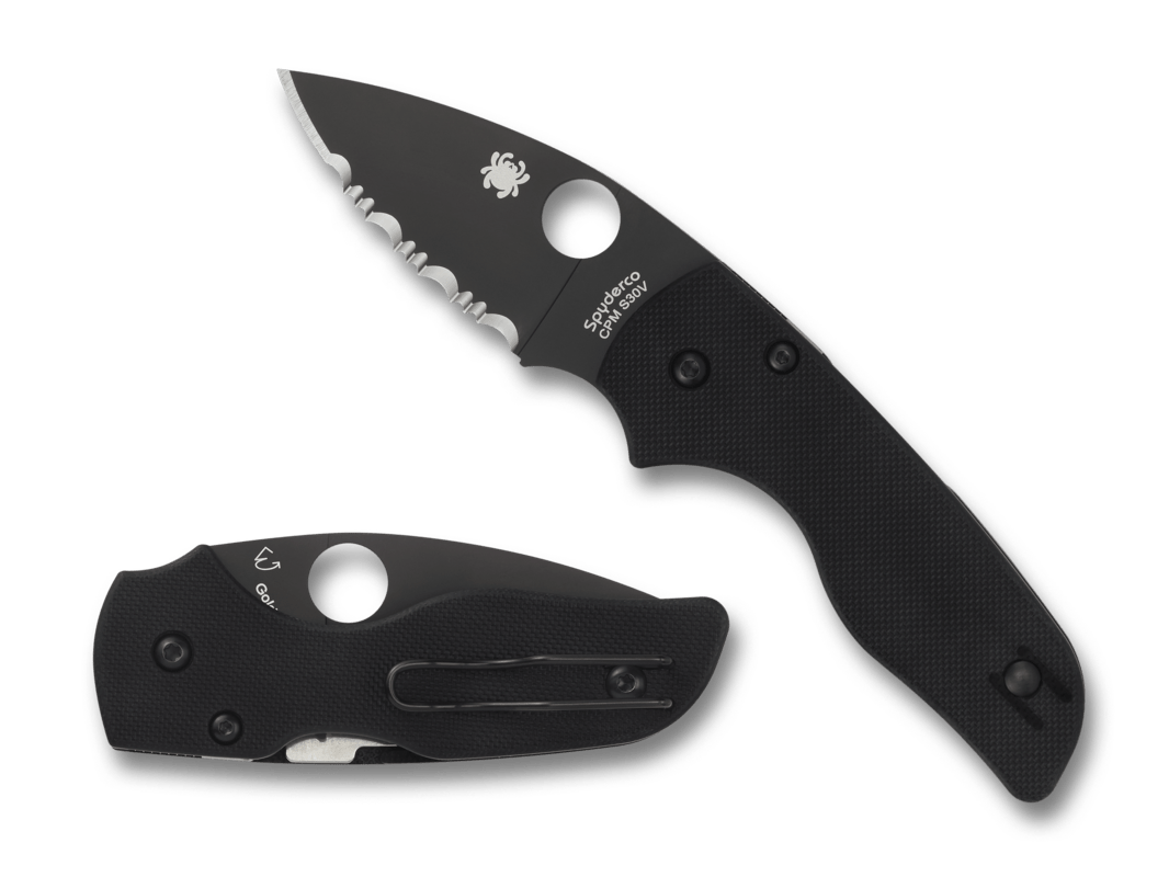 SPYDERCO C230GSBBK BLK LIL NATIVE SPYDEREDGE G10 HANDLE CPM S30V FOLDING KNIFE. - S&R KNIVES INC