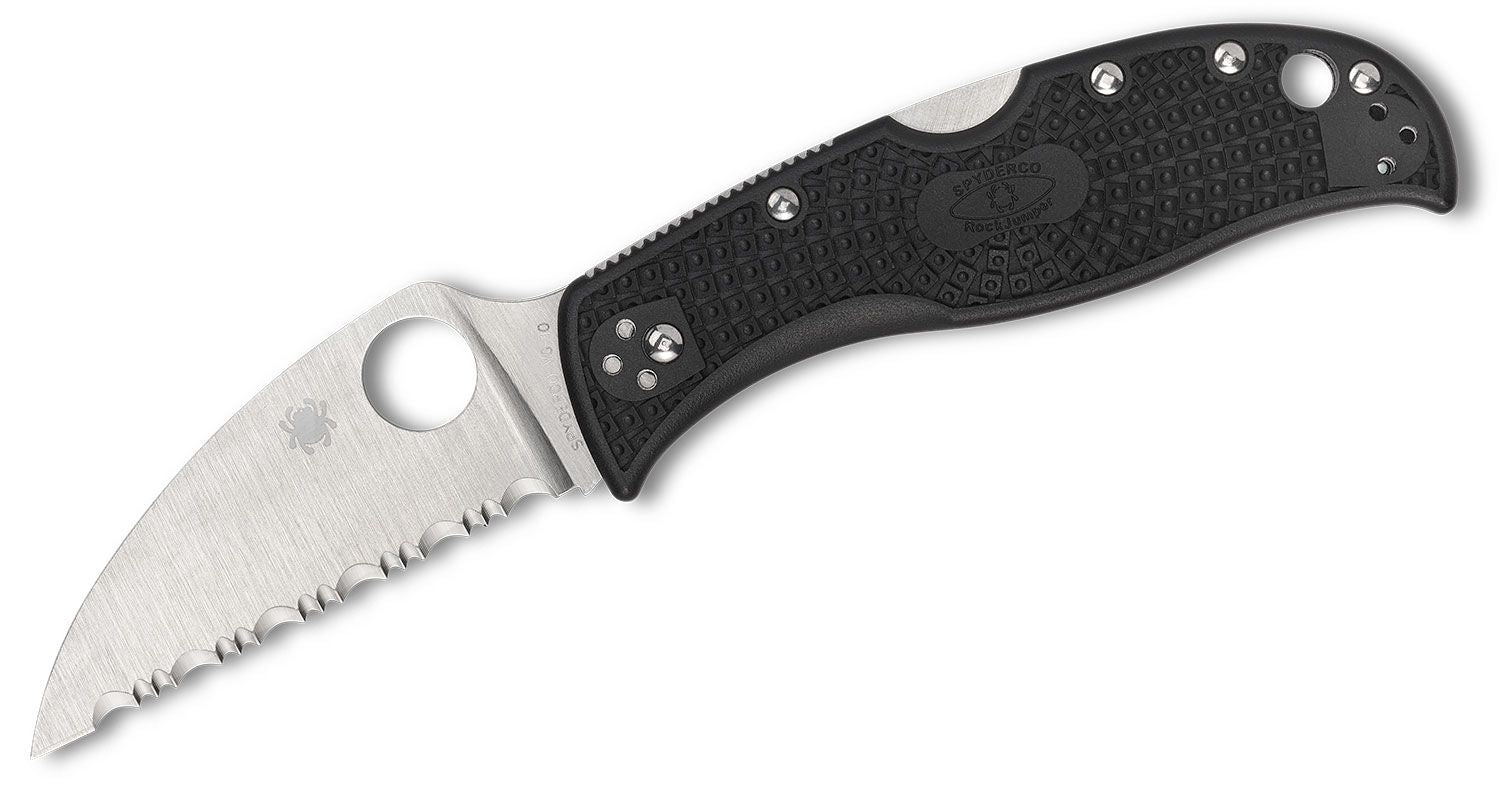 SPYDERCO C254SBK ROCKJUMPER FRN HANDLE VG10 STEEL WHARNCLIFFE FOLDING KNIFE - S&R KNIVES INC