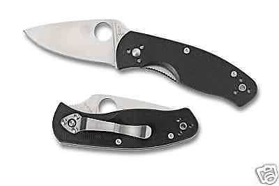 SPYDERCO PERSISTENCE – BLACK G - 10 HANDLE, SATIN 8Cr13MoV BLADE, LINER LOCK – MADE IN CHINA – MODEL C136GP - S&R KNIVES INC