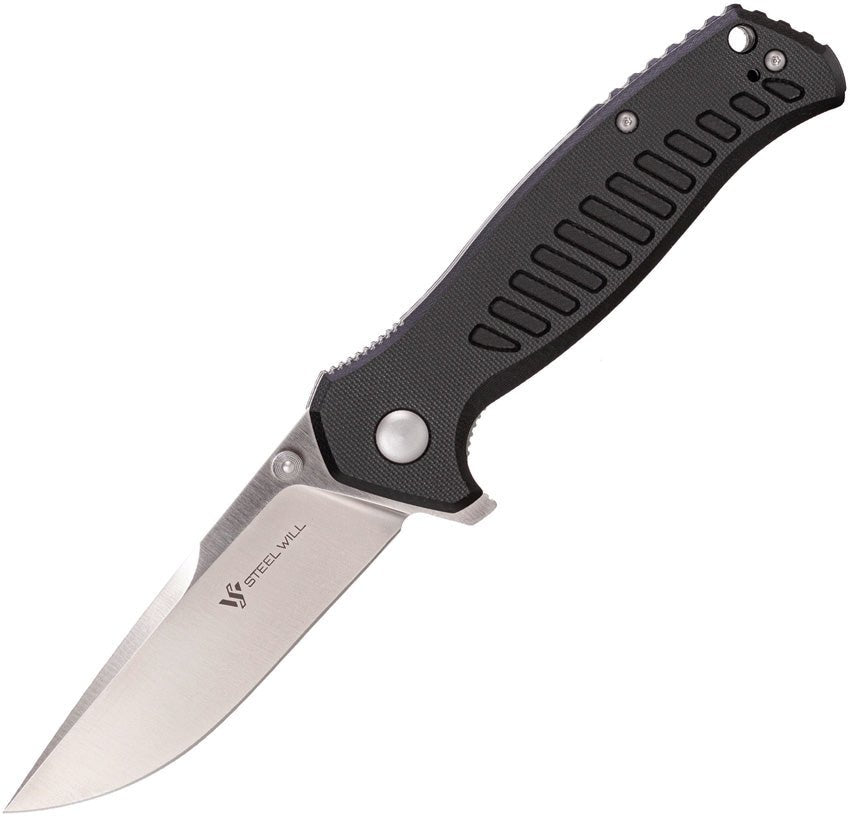 STEEL WILL SMGF37M01 SMALL BARGHEST LINERLOCK D2 STEEL G10 FOLDING KNIFE - S&R KNIVES INC