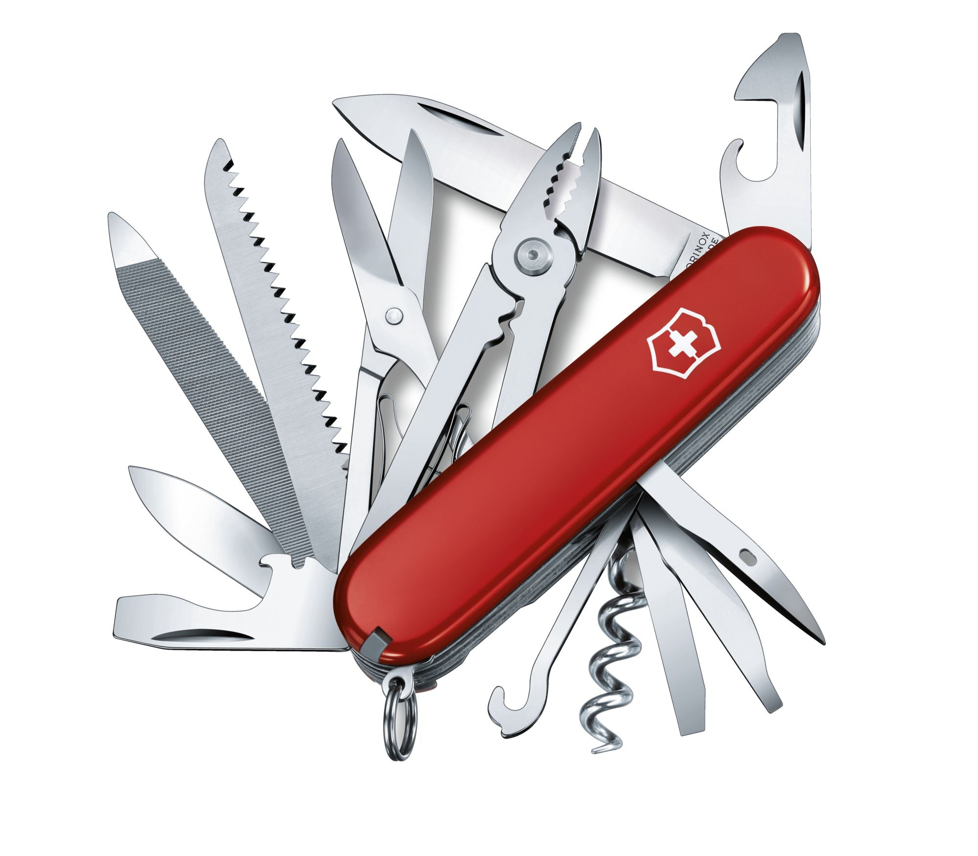 SWISS ARMY VICTORINOX 1.3773 - X2 HANDYMAN RED MULTI FUNCTION POCKET KNIFE. - S&R KNIVES INC