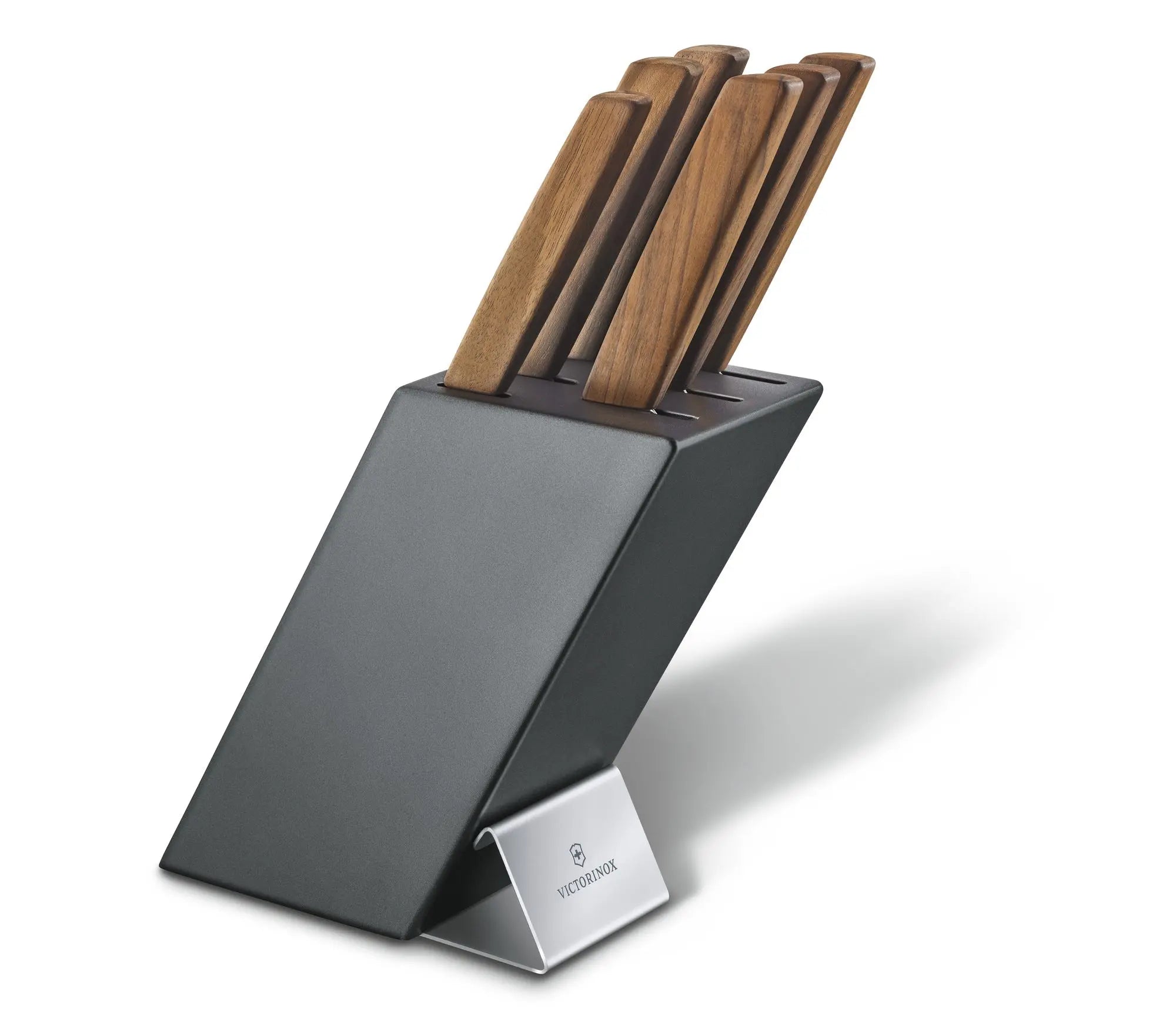 SWISS ARMY VICTORINOX 6.7186.6 SWISS MODERN CUTLERY BLOCK SET OF 6 KNIVES. - S&R KNIVES INC