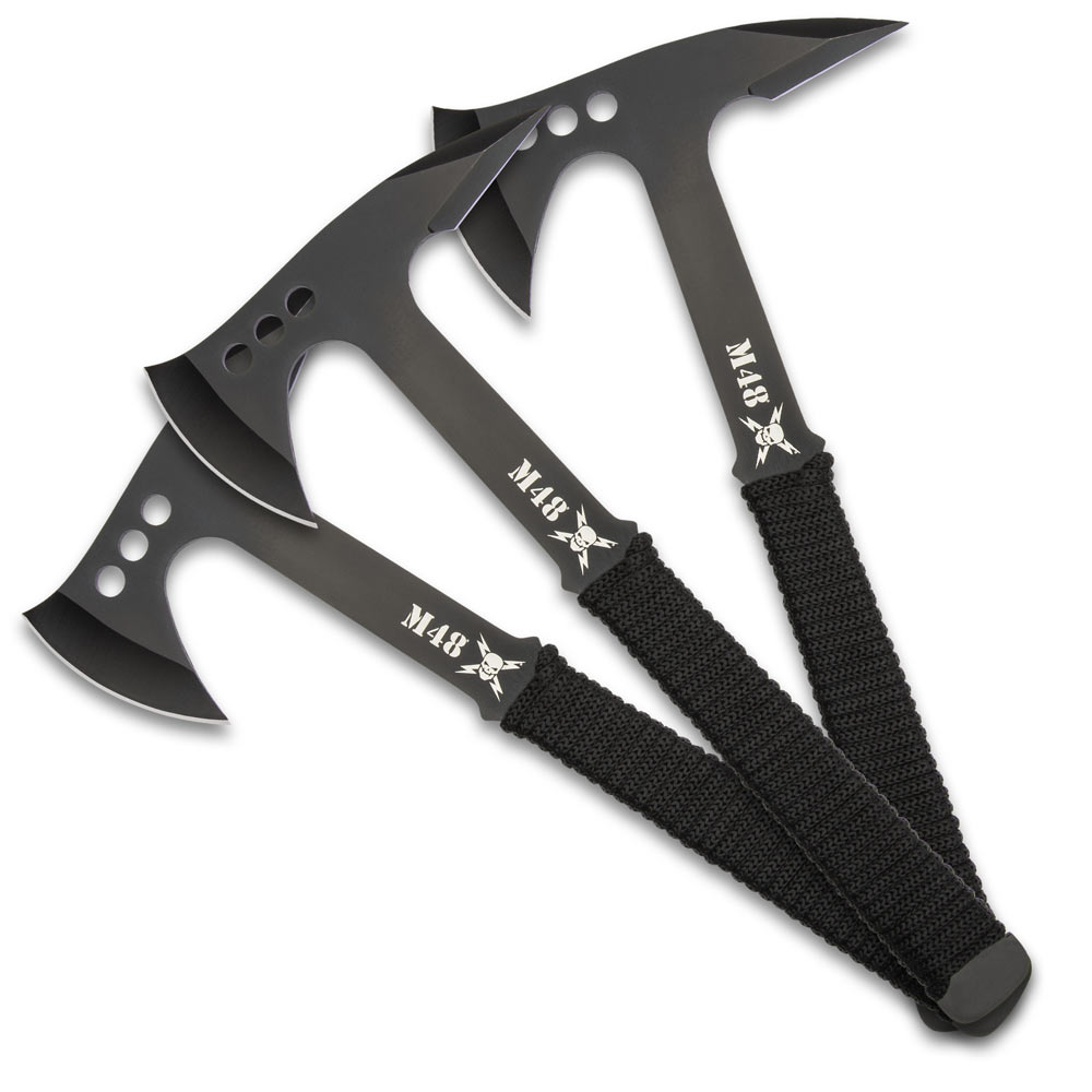 UNITED CUTLERY UC3490 M48 Hatchet SET OF 3 WITH SHEATH. - S&R KNIVES INC