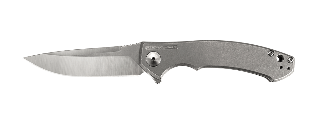 ZERO TOLERANCE ZT0450 CPM - S35VN SATIN BLADE TITANIUM HANDLE KVT FLIPPER FOLDING KNIFE USA MADE - S&R KNIVES INC
