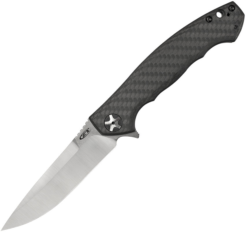 ZERO TOLERANCE ZT0452CF CPM - S35VN DUAL - FINISH BLADE CARBON FIBER & TITANIUM HANDLE KVT FLIPPER FOLDING KNIFE USA MADE - S&R KNIVES INC