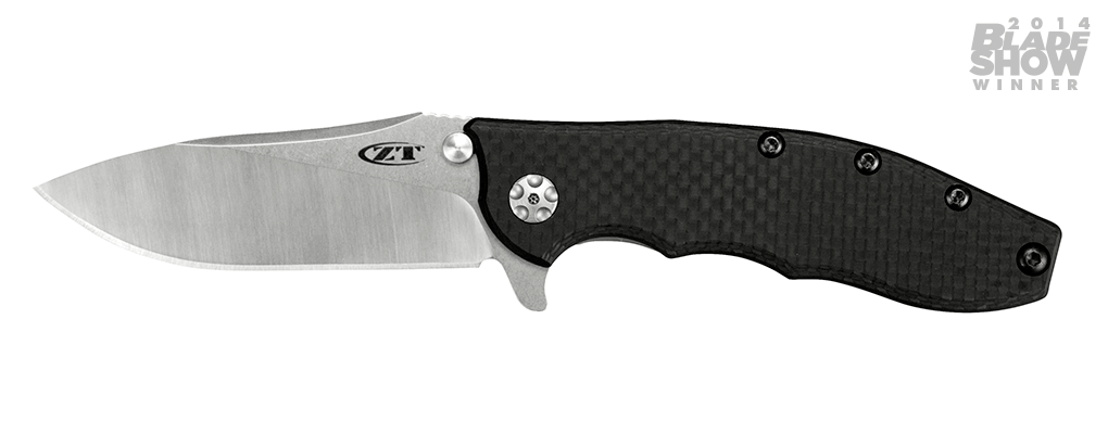 ZERO TOLERANCE ZT0562CF CPM - 20CV SLICER BLADE CARBON FIBER & TITANIUM HANDLE KVT FLIPPER FOLDING KNIFE USA MADE - S&R KNIVES INC