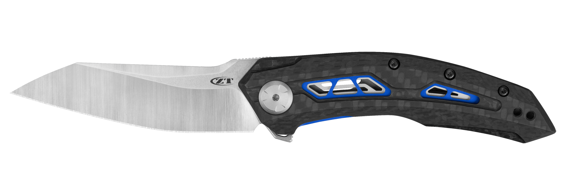 ZERO TOLERANCE ZT0762 CPM - 20CV TWO - TONE BLADE CARBON FIBER HANDLE TDS SUB - FRAME LOCK FLIPPER FOLDING KNIFE USA MADE - S&R KNIVES INC