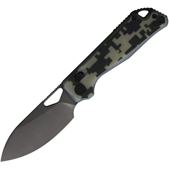 KUNWU KUNX705MO PULSAR XT LOCK CAMO G10 DLC COATED ELMAX STEEL FOLDING KNIFE.