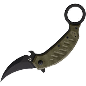 FOX KNIVES FOX826OD LINERLOCK N690 STEEL OD GREEN G10 HANDLE FOLDING KNIFE.