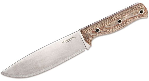 CONDOR CTK281465HC LOW DRAG JOE FLOWERS 1075HC MICARTA HANDLE FIXED BLADE KNIFE WSHEATH.