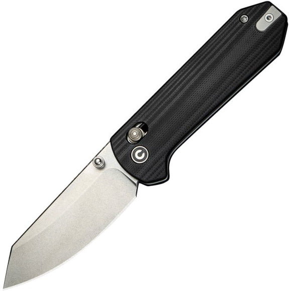 CIVIVI CIVC230731 YONDER CROSSBAR LOCK 14C28N SANDVIK STEEL BLACK G10 HANDLE FOLDING KNIFE.