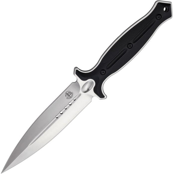 BEGG KNIVES BG030 FILOSE DAGGER 1095HC STEEL BLACK NYLON HANDLE SATIN FIXED BL;ADE KNIFE W/SHEATH.