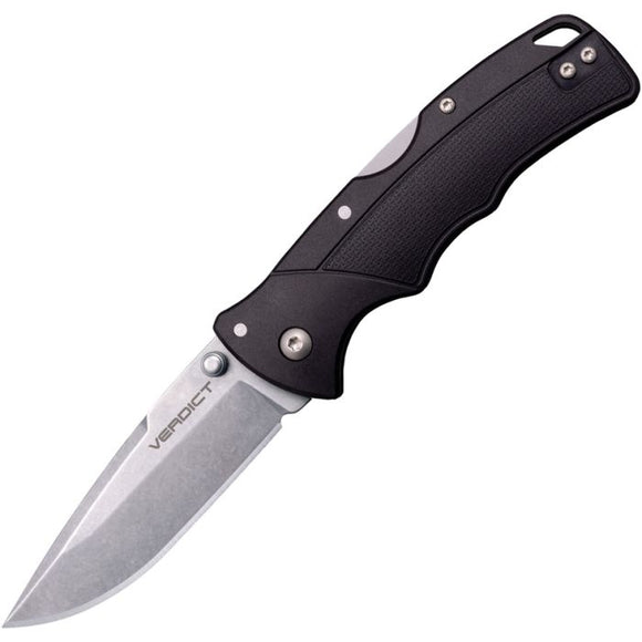 COLD STEEL CSFLC3SPSS VERDICT 4116 STEEL SPEAR POINT BLACK GFN HANDLE FOLDING KNIFE