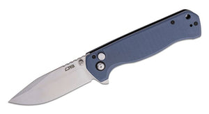 CJRB J1927GY CHORD PUSH LOCK GRAY G10 HANDLE AR-RPM- STEEL CLIP POINT FOLDING KNIFE.