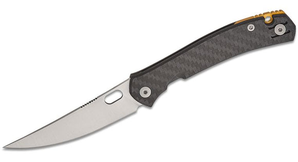 GIANT MOUSE ACE KNIVES BLEECKER CPM-MAGNACUT CF/TI HANDLE BALL BEARING FOLDING KNIFE.