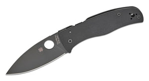 SPYDERCO C263GPBK BODACIOUS CPM-S30V STEEL SMOOTH G10 BLACK BLADE LEAF SHAPED FOLDING KNIFE.