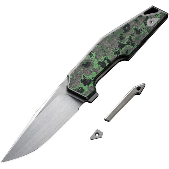 WE KNIVES WE23001-3 OAO ONE AND ONLY CPM-20CV FAT CF HANDLE FOLDING KNIFE.