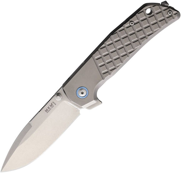 MKM MKMMMT MAXIMO M390 STEEL TI HANDLE STONEWASH FINISH FOLDING KNIFE.