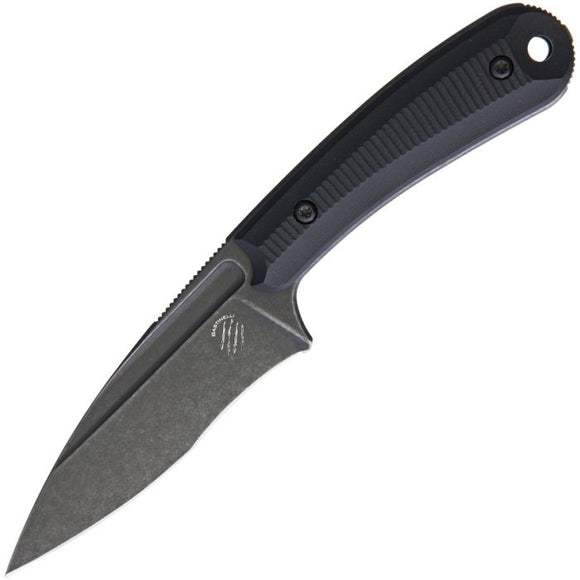 BASTINELLI CREATIONS BAS215 SIN  N690 STEEL BLACK G10 HANDLE FIXED BLADE KNIFE WITH SHEATH