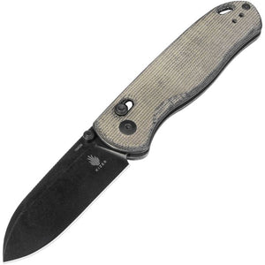 KIZER CUTLERY KIV3619C4 DROP BEAR 154CM STEEL GRAY MICARTA HANDLE FOLDING KNIFE.