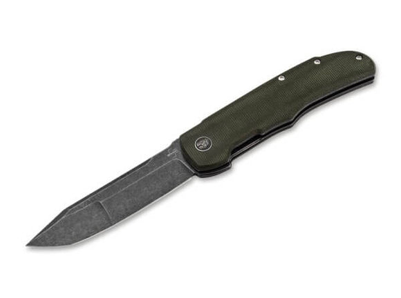 BOKER 01BO889 TAC MASTER NITRO V STEEL BOB TERZUOLA MICARTA HANDLE FOLDING KNIFE