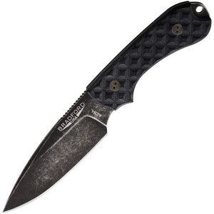 BRADFORD BRAD3FE001NA GUARDIAN 3 TEXTURED BLACK HANDLE NIMBUS FINISH AEB-L STEEL FIXED BLADE KNIFE W/SHEATH.