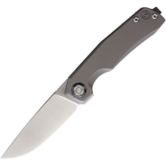 KUNWU KNIVES KUNSX703T2 CHAD XT LOCK PM60 STEEL TI HANDLE FOLDING KNIFE.