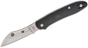 SPYDERCO C267BKP ROADIE XL BLACK FRN M398 STEEL PLAIN EDGE SLIPJOINT SLIPIT FOLDING KNIFE.