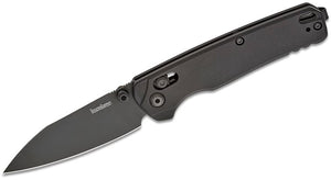 KERSHAW 6105BLK BEL AIR ALUMINUM HANDLE CPM-MAGNACUT STEEL DURALOCK REVERSE TANTO FOLDING KNIFE.