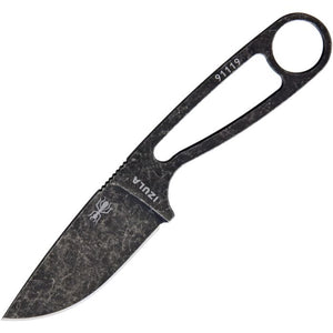 ESEE ESIZBBO IZULA 1 BLACK OXIDE 1095 HC STEEL NECK CARRY FIXED BLADE KNIFE WSHEATH.