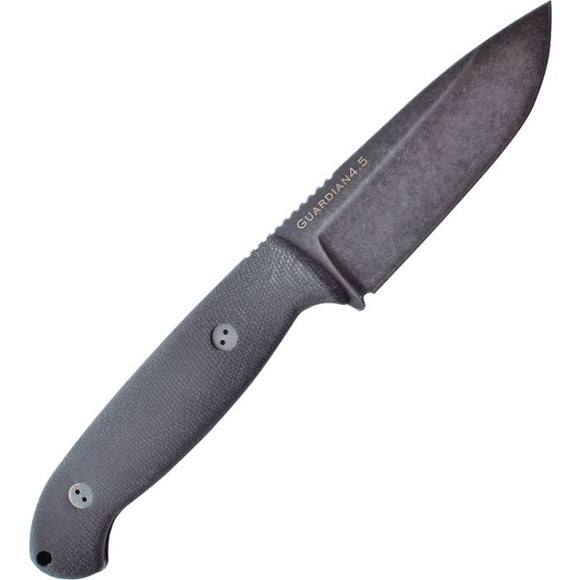 BRADFORD BRAD45S101N GUARDIAN 4.5 3D MICARTA HANDLE HANDLE NIMBUS FINISH N690 STEEL FIXED BLADE KNIFE W/SHEATH.