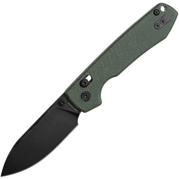 VOSTEED KNIVES VOSRCCBVPMN  RC3SVM4 RACCOON GREEN MICARTA 14C28N CROSSBAR LOCK FOLDING KNIFE.