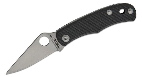 SPYDERCO C133GBKP BUG MICRO SIZE BLACK G10 HANDLE 12C27 SANDVIK STEEL SLIPJOINT FOLDING KNIFE.