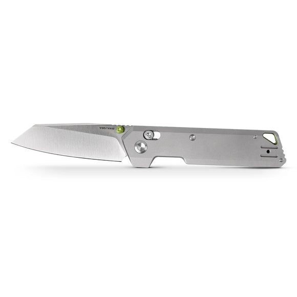 VOSTEED A3503 PARALLEL CROSSBAR LOCK 154CM STEEL REVERSE TANTO TI HANDLE FOLDING KNIFE.