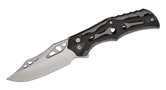 CIVIVI CIVC23083C3 BIOPHASE NITRO V STEEL SKELETONIZED GRAY ALUMINIUM AND G10 FOLDING KNIFE,