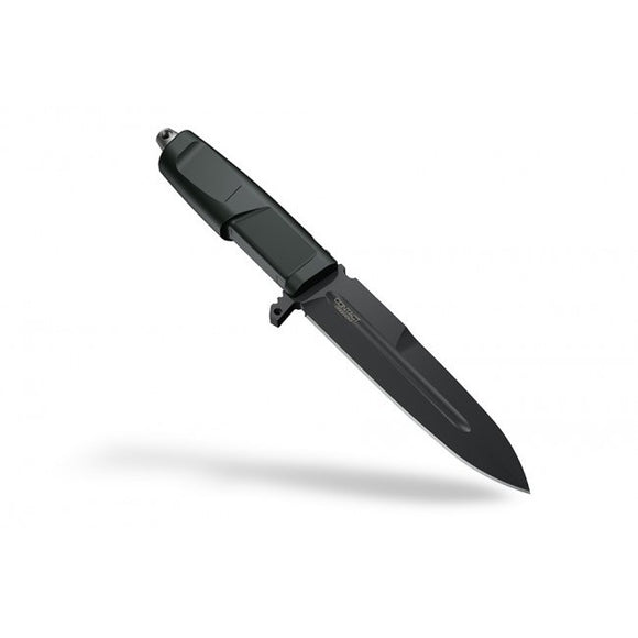 EXTREMA RATIO  REQUIEM BLACK N690 BLADE STEEL FORPRENE HANDLE FIXED BLADE KNIFE W/SHEATH.