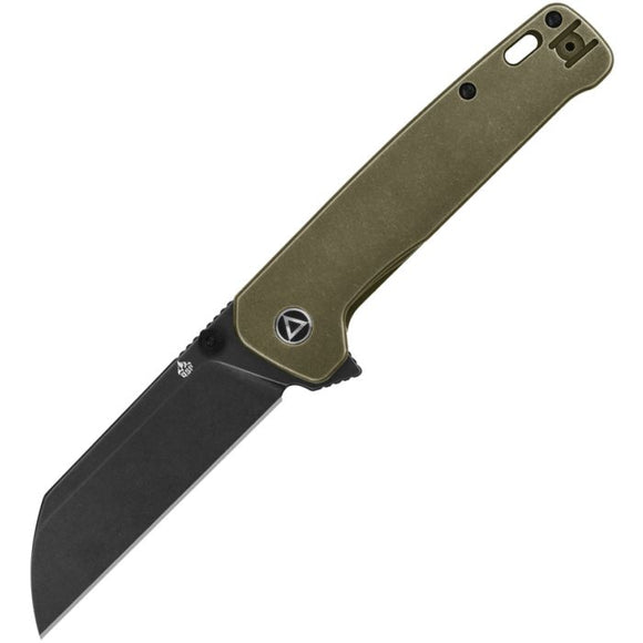 QSP PENGUIN PLUS QS130XLB BRONZE TI HANDLE CPM-20CV STEEL FOLDING KNIFE.