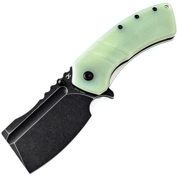 KANSEPT KNIVES KT1030A3 XL KORVID LINERLOCK 154CM JADE G10 FOLDING KNIFE.