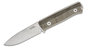 LIONSTEEL LSTB40CVG BUSHCRAFT B40 GREEN MICARTA SLEIPNER STEEL FIXED BLADE KNIFE W/SHEATH.