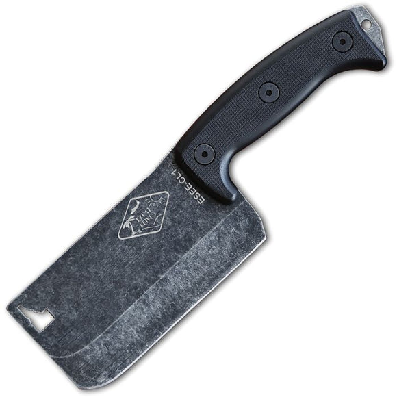 ESEE ESCL1 CLEAVER BLACK G10 HANDLE 1095HC STEEL FIXED BLADE KNIFE W/SHEATH