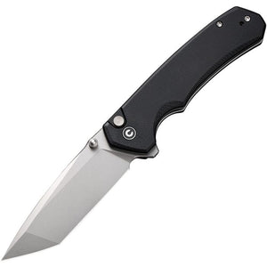 CIVIVI CIVC19059C1 BRAZEN PUSH LOCK 14C28N STEEL BLACK G10 HANDLE FOLDING KNIFE.