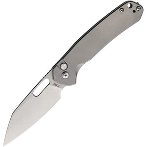 CJRB J1925ATI PYRITE PUSHLOCK AR-RPM9 STEEL GRAY TI HANDLE FOLDING KNIFE.