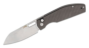 CJRB J1929BCF RAY LACONICO EKKO PUSH LOCK AR-RPM9 STEEL CF HANDLE FOLDING KNIFE.