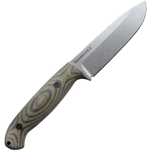 BRADFORD BRAD55S109 GURADIN 5.5 3D CAMO MICARTA N690 STEEL FIXED BLADE KNIFE W/SHEATH