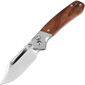 CJRB  J1942RW BOWIE PYRITE ROSEWOOD HANDLE  AR-RPM9  STEEL FOLDING KNIFE.