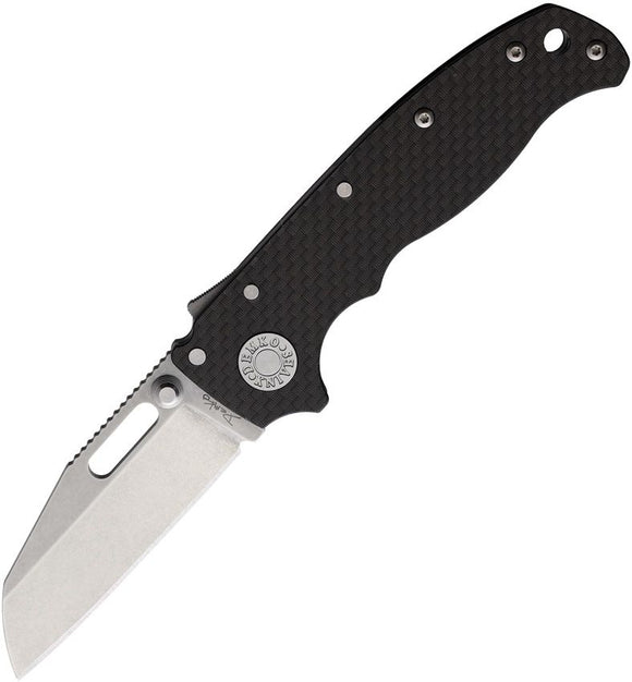 DEMKO KNIVES DEM09627 AD20.5 SHARK FOOT POINT CPM-S35VN CF HANDLE FOLDING KNIFE.