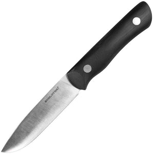 REAL STEEL RS3725C D2 STEEL BLACK G10 HANDLE BUSHCRAFT III CONVEX FIXED BLADE KNIFE W/SHEATH.